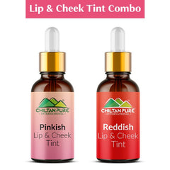 Lip & Cheek Tints - Perfect Pair for Luscious Lips & Rosy Cheeks - Long Lasting, Smudge Proof, Gives Dewy & Youthful Glow! - ChiltanPure