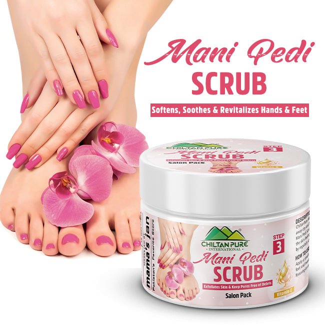 Mani and Pedi Scrub - Exfoliates Dead Skin, Deeply Cleanses Pores, Prevents Rough Skin, and Brighten Hands and Foot! - ChiltanPure