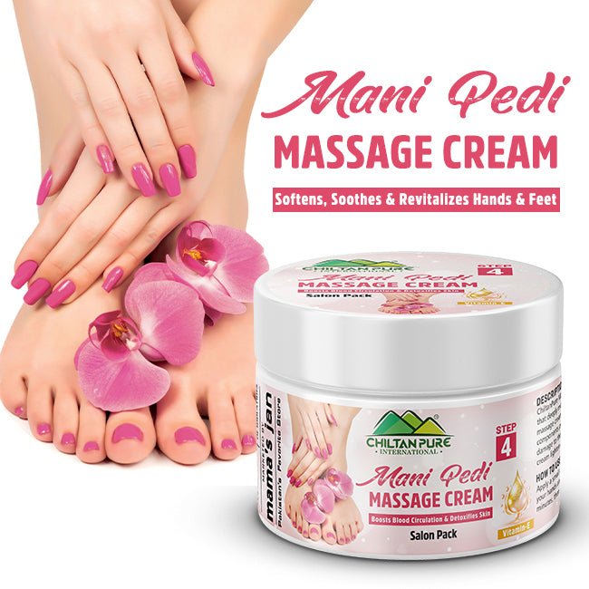 Mani-Pedi Massage Cream - Boosts Blood Circulation, Detoxifies Skin, Moisturizes And Keeps Soft Hands & Feet! - ChiltanPure