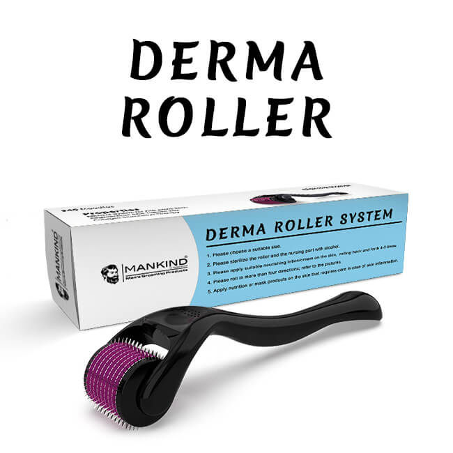 ManKind Derma Roller System-Ultra Sharp Needle Tips, Therapy for Skin Regeneration, Efficient Treatment for Anti-Aging Skin & Stretch Marks!! - ChiltanPure