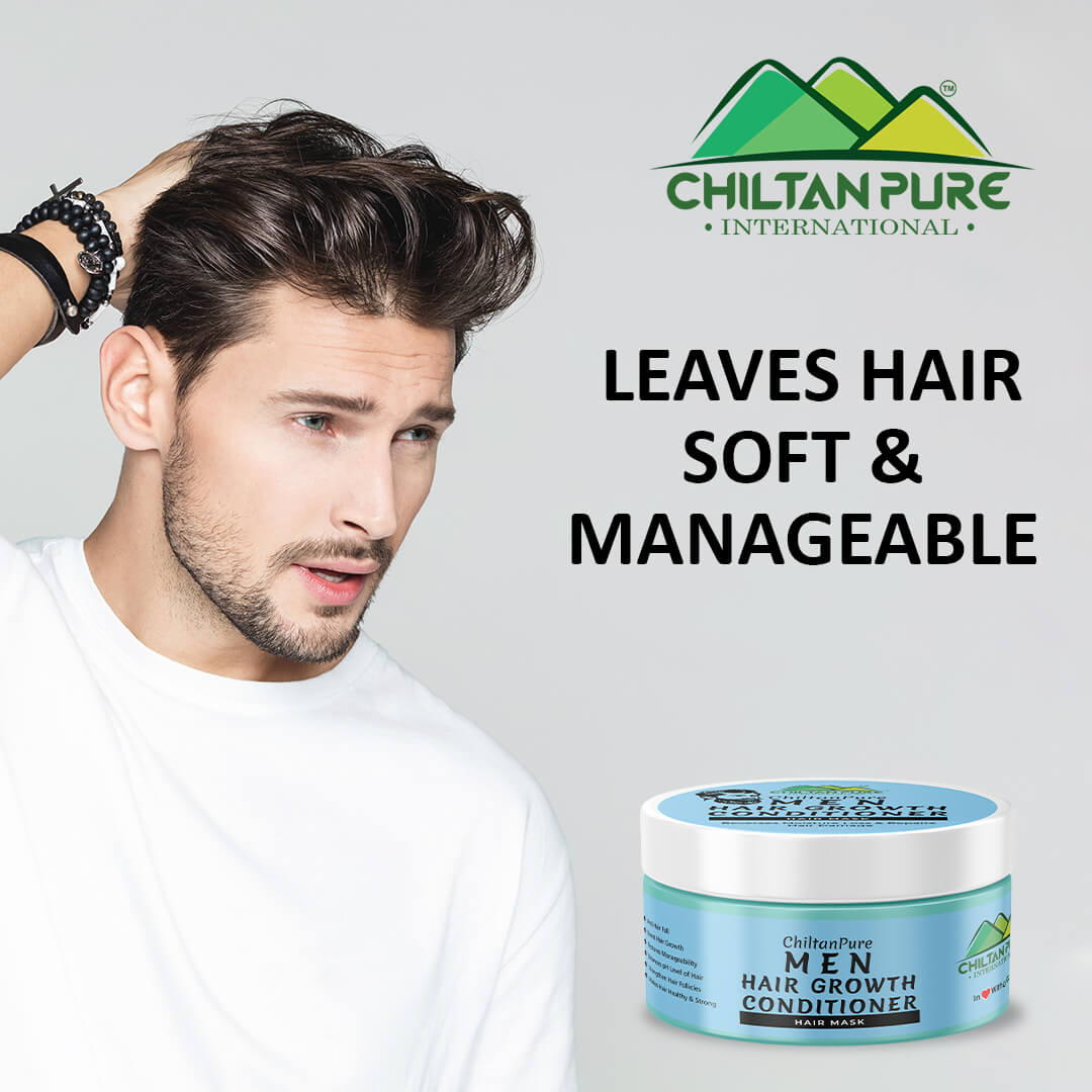 Men Hair Growth Conditioner Hair mask – Reverses Moisture Loss & Repairs Hair Damage 250ml - ChiltanPure