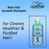 Men Hair Growth Shampoo – Boosts Hair Growth, Restores Hair Manageability, Prevents Hair Loss, Fix Oily & Greasy Hair 250ml - ChiltanPure