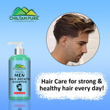Men Hair Growth Shampoo – Boosts Hair Growth, Restores Hair Manageability, Prevents Hair Loss, Fix Oily & Greasy Hair 250ml - ChiltanPure