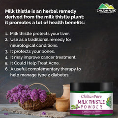 Milk Thistle Powder – Supports Natural Liver Detoxification, Boosts Milk Production & Immune System, Good for Bones - ChiltanPure