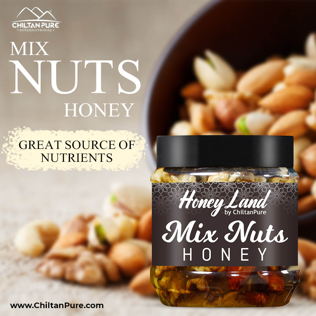 Sylhet Agro - Honey Nuts Mix 😋😋😋 What's in it!?✔️✔️ - Almond - Cashew -  Walnut - Pistachio - Peanut - Pure Honey Price: ✔️✔️ 400 gm Glass jar: 380  Tk 500