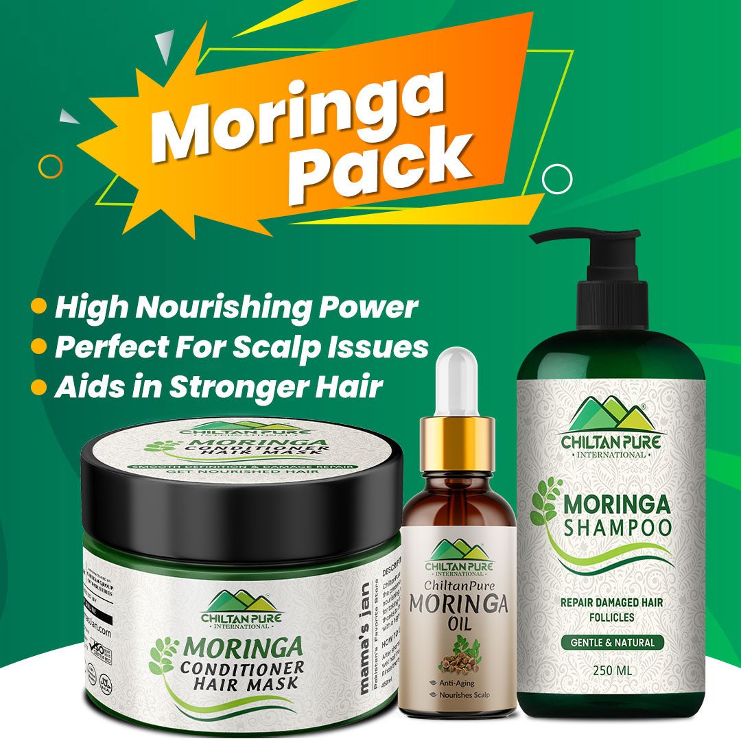 Moringa Pack - Repair Damaged Hair, Nourishes & Restores Hair - ChiltanPure