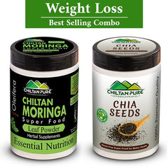 Moringa Powder & Chia Seeds - Nutrient-Rich Weight Loss Duo Boosts Immunity, Speeds Metabolism, & Promotes Healthy Weight Loss! - ChiltanPure