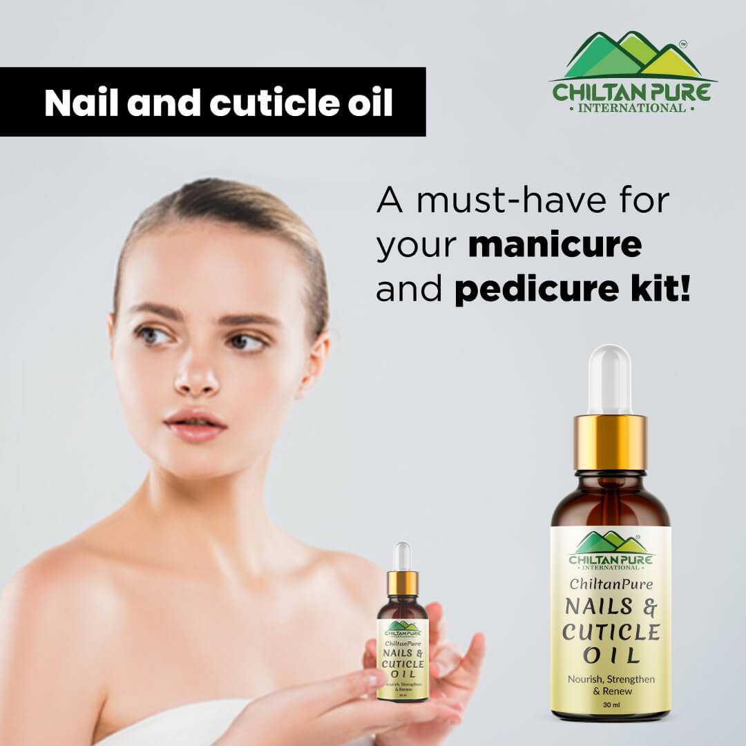 Nails & Cuticle Oil – Moisturizes & Strengthen Nails & Cuticle, Rejuvenates Dry, Damaged & Inflamed Nails, Protects Against Infections - ChiltanPure