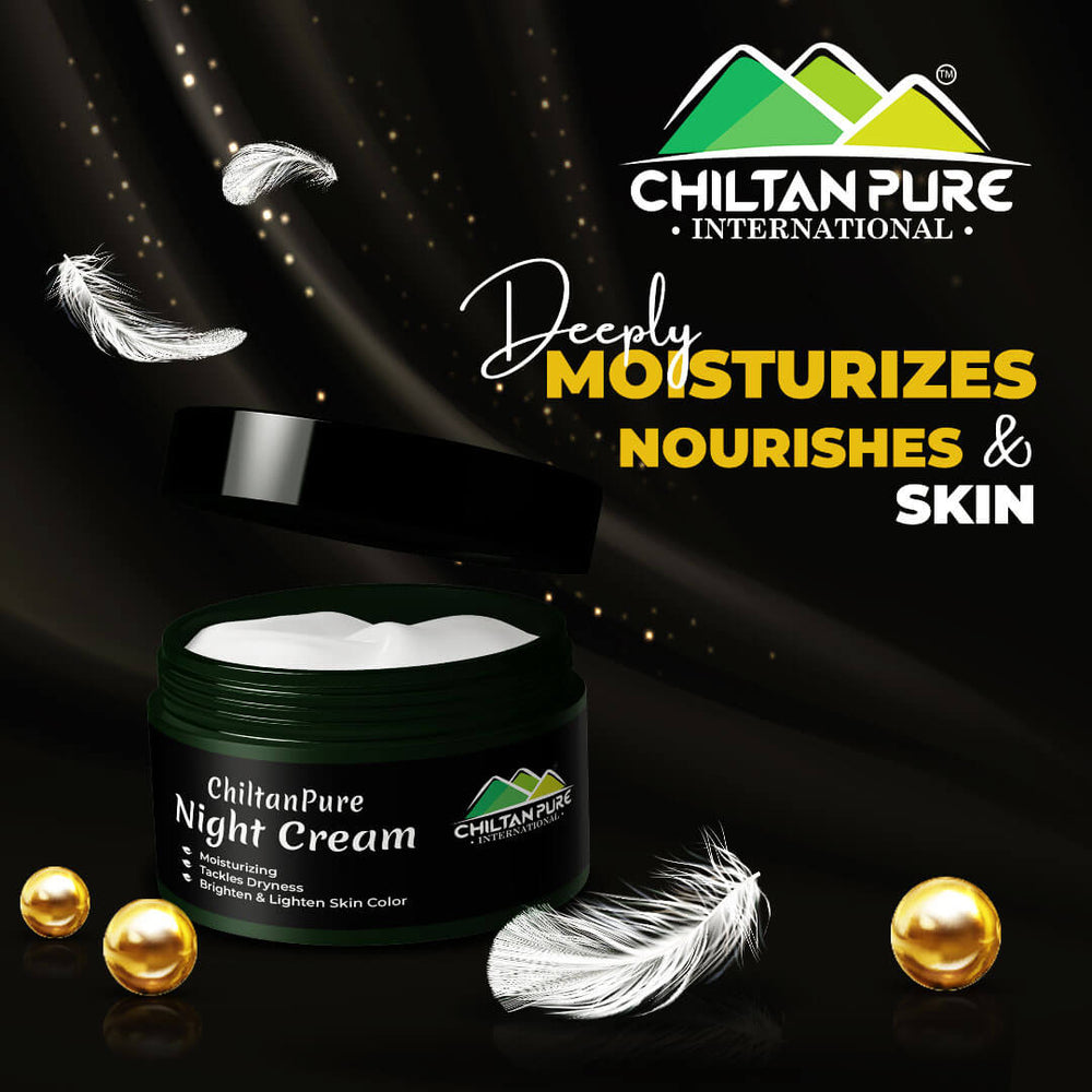 Night Cream 🌙 Boosts Collagen, get Glowing skin, Tackles dryness & Prevents Skin from Sagging 100% Natural & Safe,, 5️⃣ ⭐⭐⭐⭐⭐ RATING - ChiltanPure