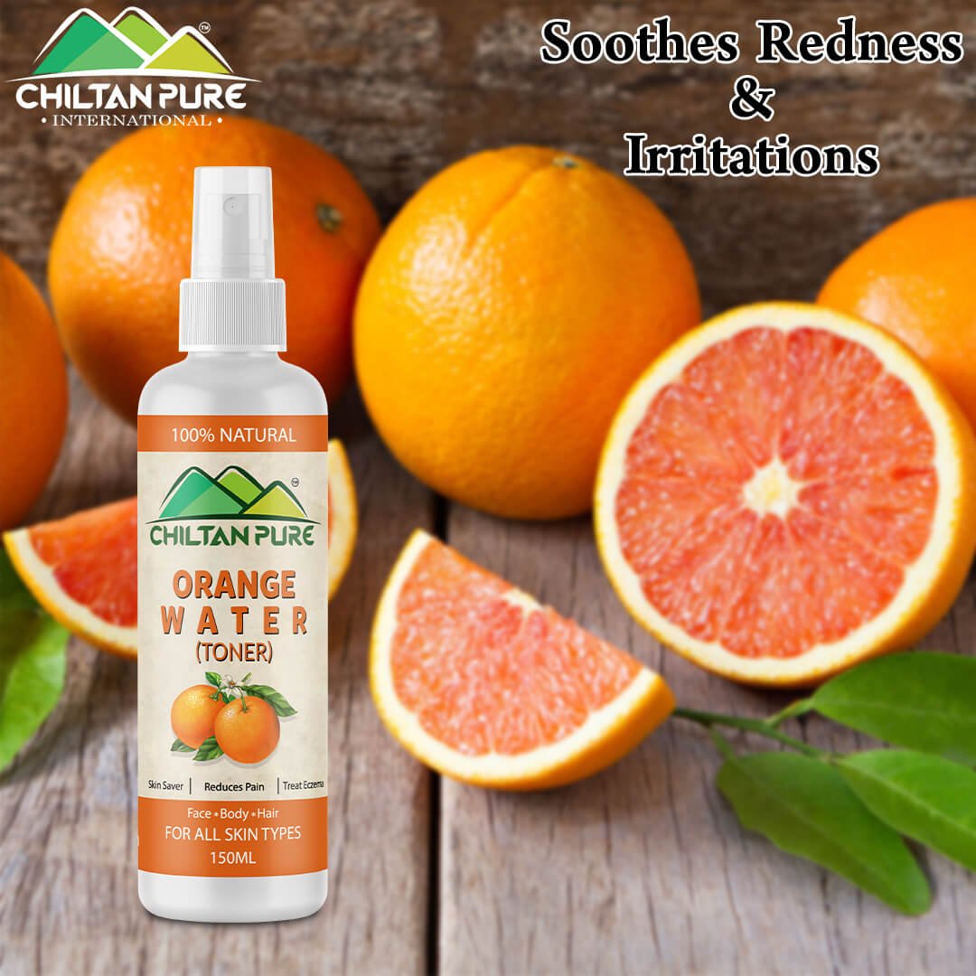 Orange Floral Water - Provides Supple, Nourished skin, Relives Stress &amp; Anxiety [Toner] - ChiltanPure