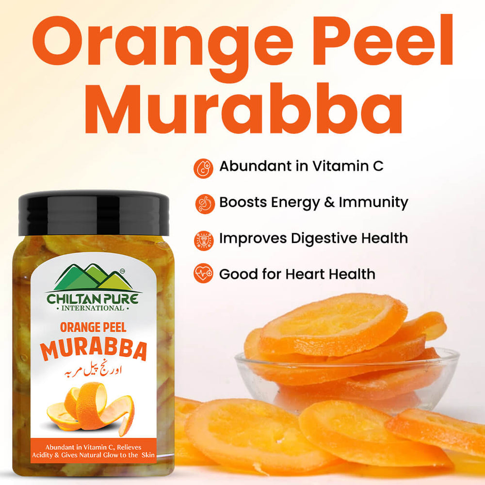 Orange Peel Murabba (ورنج پیل مربہ) - Abundant in Vitamin C, Relieves Acidity, Gives Natural Glow to the Skin - 💯 Organic & Pure - ChiltanPure