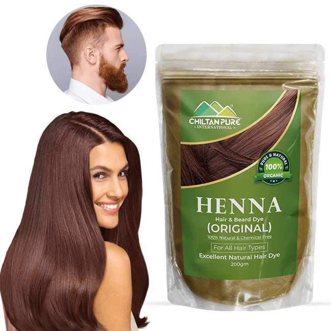 Organic Henna Hair &amp; Beard Dye - 100% Natural &amp; Chemical Free [مہندی] - ChiltanPure