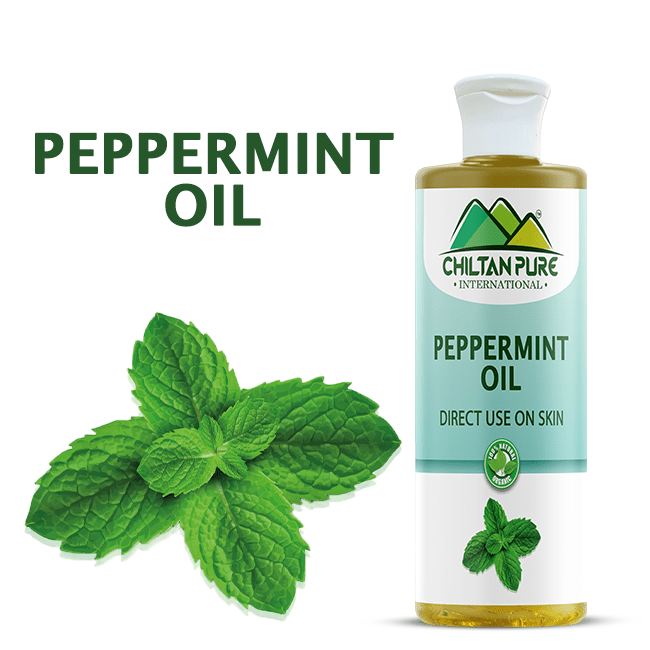 Peppermint Oil - Controls excess oil on the skin, helps heal cracked lips, soothes irritation &amp; inflammation - 100% pure organic oil [Infused] - ChiltanPure