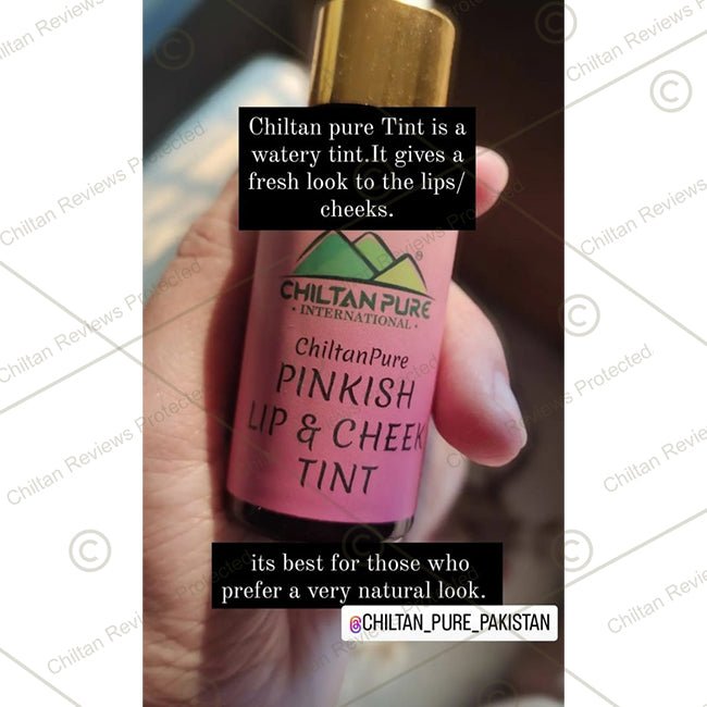 Pinkish Lips 👄 &amp; Cheek Tint - Organic Liquid stain for lips, Nourish Lips &amp; Hydrate lips all day - Most Favourite Tint in PAK 🇵🇰 - ChiltanPure