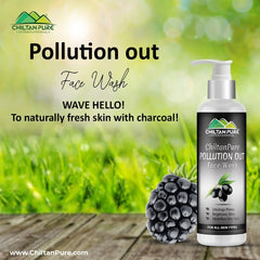 Pollution Out Face Wash - Detoxifies Skin, Anti-Aging, Unclogs Pores, Eliminates Dirt &amp; Impurities - ChiltanPure
