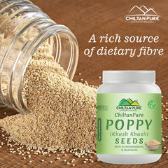 Poppy Seeds (خشخاش) – Khash Khash – Contain Pain-Relieving Compounds, Boosts Heart Health, Rich in Nutrients & Antioxidants - ChiltanPure