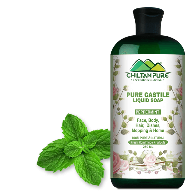 Pure Castile Liquid Soap [Peppermint] - ChiltanPure