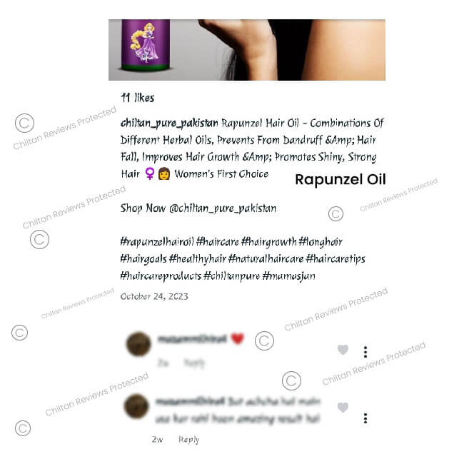 Rapunzel Hair Oil - Combinations of Different Herbal Oils, Prevents From Dandruff &amp; Hair Fall, Improves Hair Growth &amp; Promotes Shiny, Strong Hair,,♀️👩 Women's First Choice - ChiltanPure