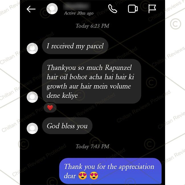 Rapunzel Hair Oil - Combinations of Different Herbal Oils, Prevents From Dandruff &amp; Hair Fall, Improves Hair Growth &amp; Promotes Shiny, Strong Hair,,♀️👩 Women's First Choice - ChiltanPure