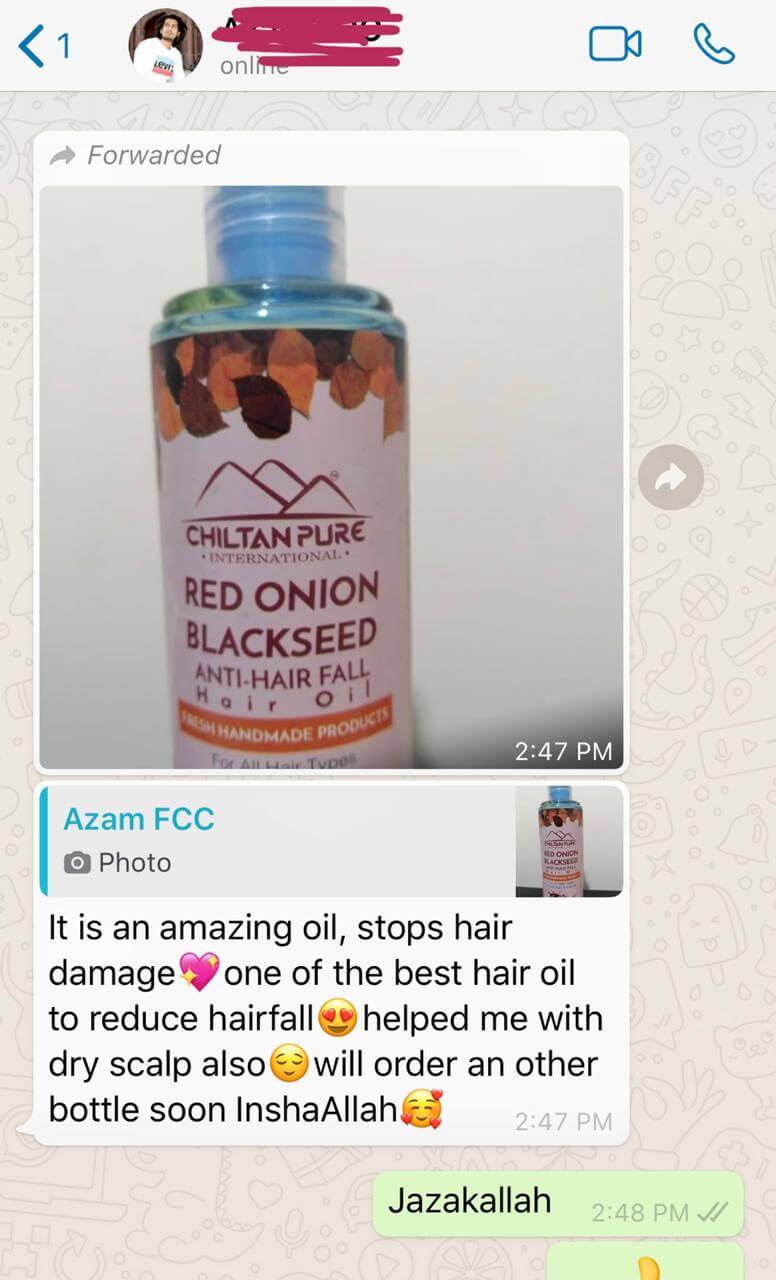 Red Onion Blackseed Oil- Enhances Hair Growth, Anti-Hair fall, Prevents Premature Hair Growing, Makes Hair Strong & Glossy - ChiltanPure