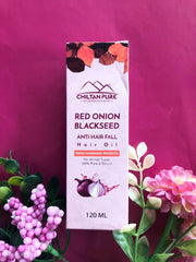 Red Onion Blackseed Oil- Enhances Hair Growth, Anti-Hair fall, Prevents Premature Hair Growing, Makes Hair Strong & Glossy - ChiltanPure