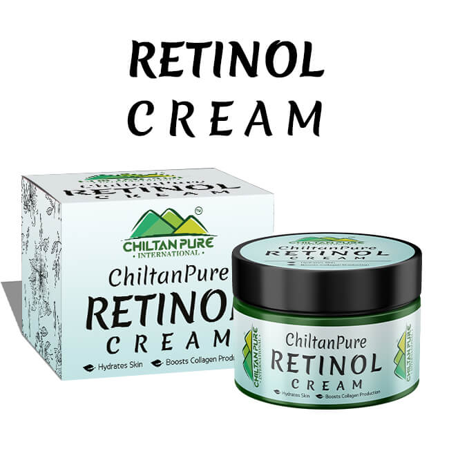 Retinol Cream – Hydrates Skin, Treats Severe Acne, Stimulates Collagen Production & Reduce Fine lines - ChiltanPure