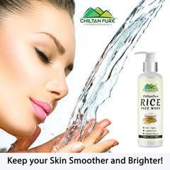 Rice Face Wash – Acts as a Natural Cleanser, Anti – Aging, Lighten Scars, Mattifies Oily Skin, & Soothes Sun Damage 150ml - ChiltanPure