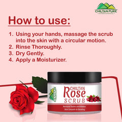 Rose Face & Body Scrub – Gentle Smoothing Face Scrub – Exfoliate & Moisturize Skin, Good For All Skin Types - ChiltanPure