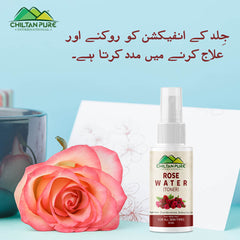 Rose Floral Water [Pocket Size 50ml] – Immerse Your Skin With Our Hydrating Facial Toner, Perfect For Dewy & Radiant Skin, Use As A Makeup Remover - ChiltanPure