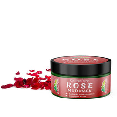 Rose Mud Mask - Brightens Skin, Shrinks blackheads Absorb Excess Oil &amp; Boosts Blood Circulation - ChiltanPure