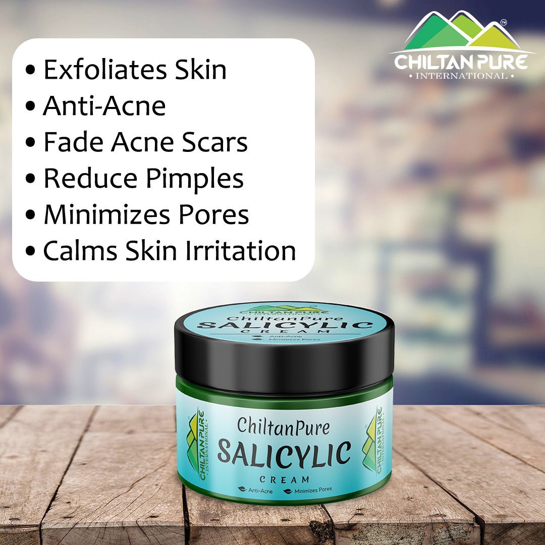 Salicylic Cream – Exfoliates Skin, Anti-Acne, Lighten Acne Scars, Makes Skin Healthy & Glowing - ChiltanPure