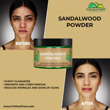 Sandalwood Powder - Enhance Skin Brightness &amp; Removes Sun Tan [صندل] - ChiltanPure