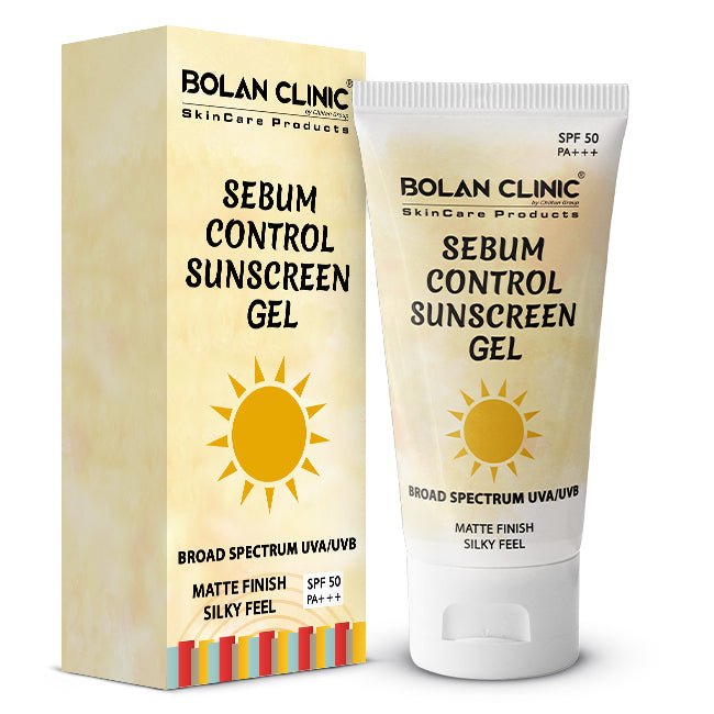 Sebum Control Sunscreen Gel SPF 50 - Gives an Oil Free Matte Look With UVB Protection, Making Your Skin Feel Silky & Smooth! - ChiltanPure