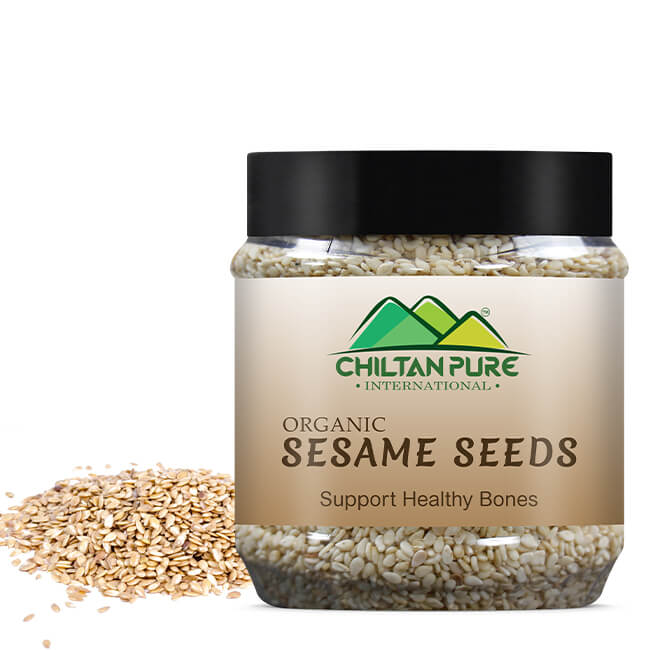 Sesame Seeds – Contains Antioxidants , Top your breakfast with sesame seeds because these seeds are rich sources of protein & vitamins – 100 % pure organic - ChiltanPure