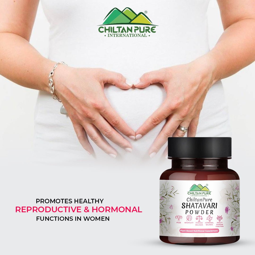 Shatavari Powder - Healthy Ovarian Function, Treats PCOS, Enhance Fertility & Natural Breast Milk Production & Lactation Supplement - ChiltanPure