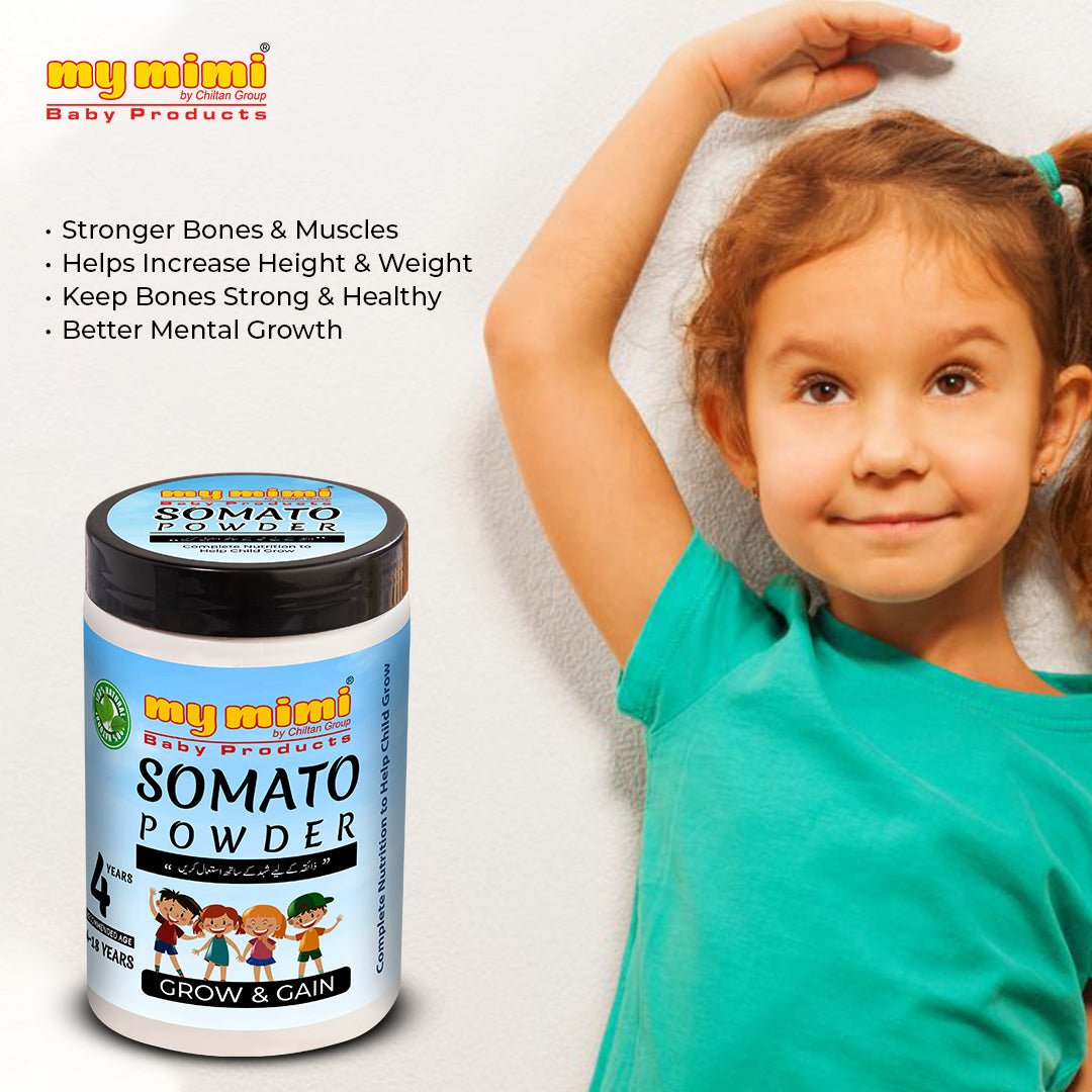 Somato Child Growth Powder 🌿 Natural Healthy Drink for growing kids with prebiotics For Growth, Immunity, Brain & Eye Health For 👧 4Years to 18Years Old Child 👦 - ChiltanPure