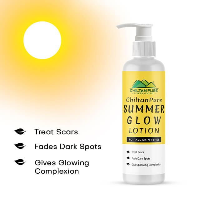 Summer Glow Lotion – Nourishes Skin, Minimize Pores, Illuminates Skin Inside Out & Fades Hyperpigmentation - ChiltanPure