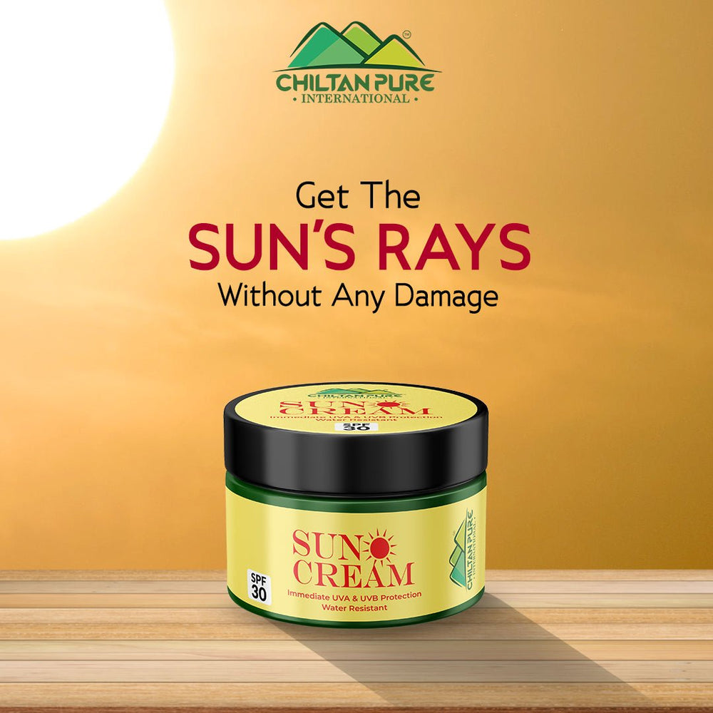 SunBlock Cream – Never let your skin look dull again, Reduces the risk of skin cancer, Protect the skin from sun burn, limit the area of sunspots – 100% pure organic - ChiltanPure