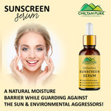 Sunscreen Serum – Delays Premature Aging, Prevents Skin from UV Rays, Reduce Hyperpigmentation & Risk of Skin Cancer 30ml - ChiltanPure