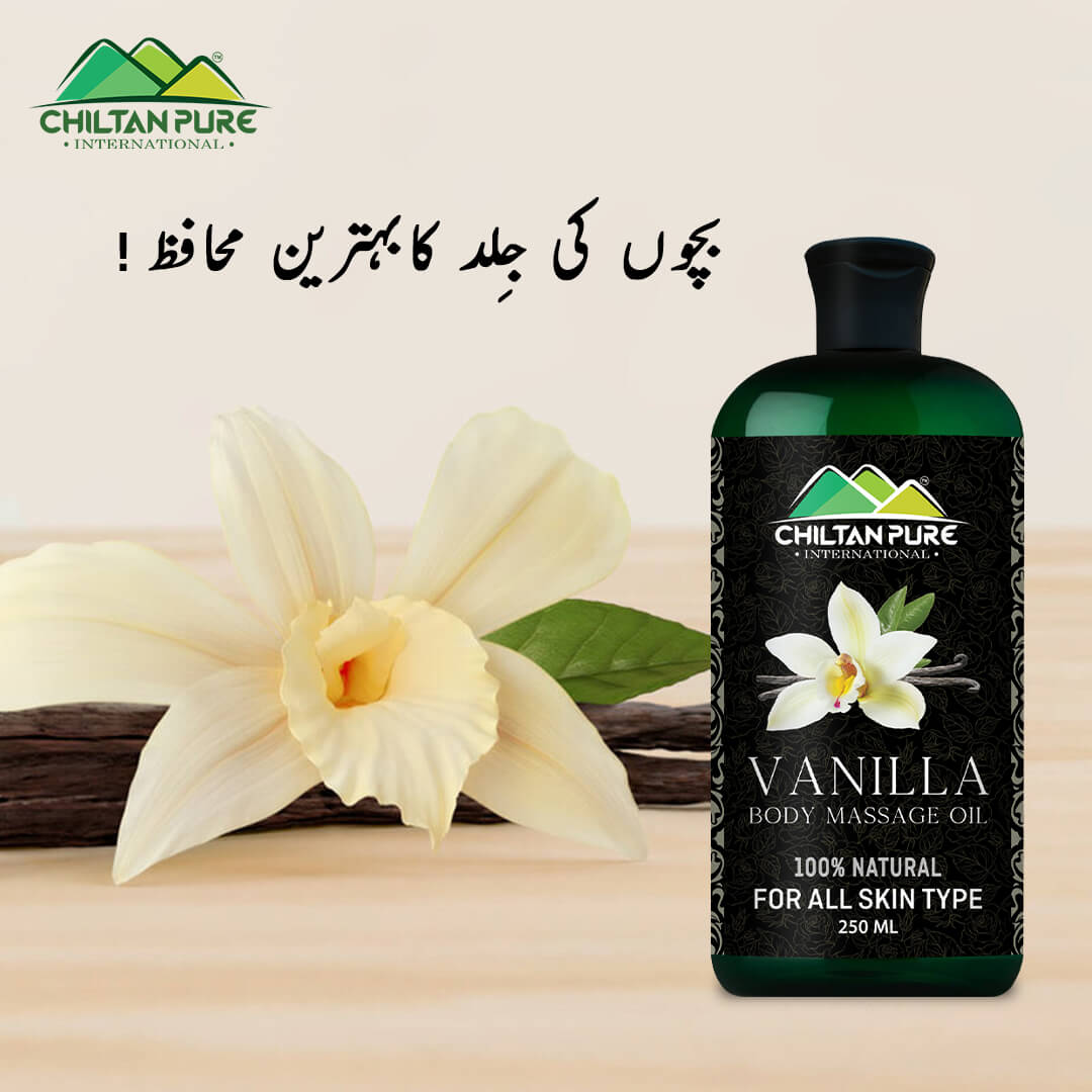 Buy Vanilla Body Massage Oil Online at Best Price in Pakistan - ChiltanPure