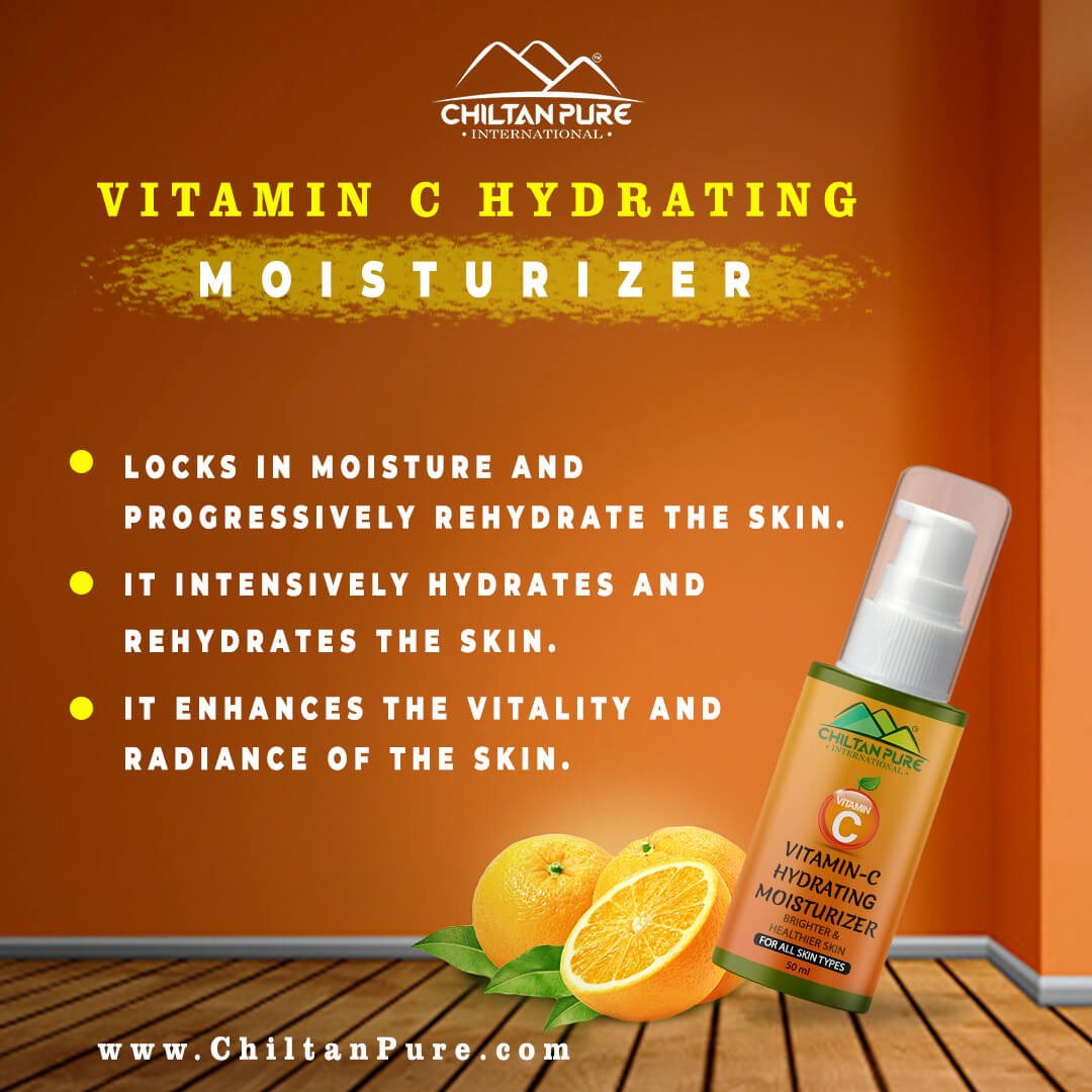 Vitamin-C [CREAM] Hydrating Moisturizer - Protect Against Sun Damage, Brightens Complexion, Prevent Skin sagging - ChiltanPure