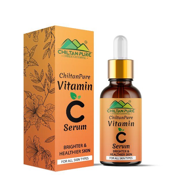 Vitamin C Serum for Face -Best for Reducing Wrinkles, lines & Dark Circles also Promotes Shiny and Healthier Skin - ChiltanPure