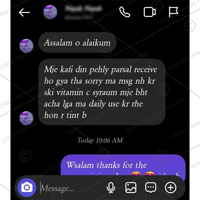 Vitamin C Serum 🍊 for Face -Best for Reducing Wrinkles, lines & Dark Circles also Promotes Shiny and Healthier Skin - ChiltanPure