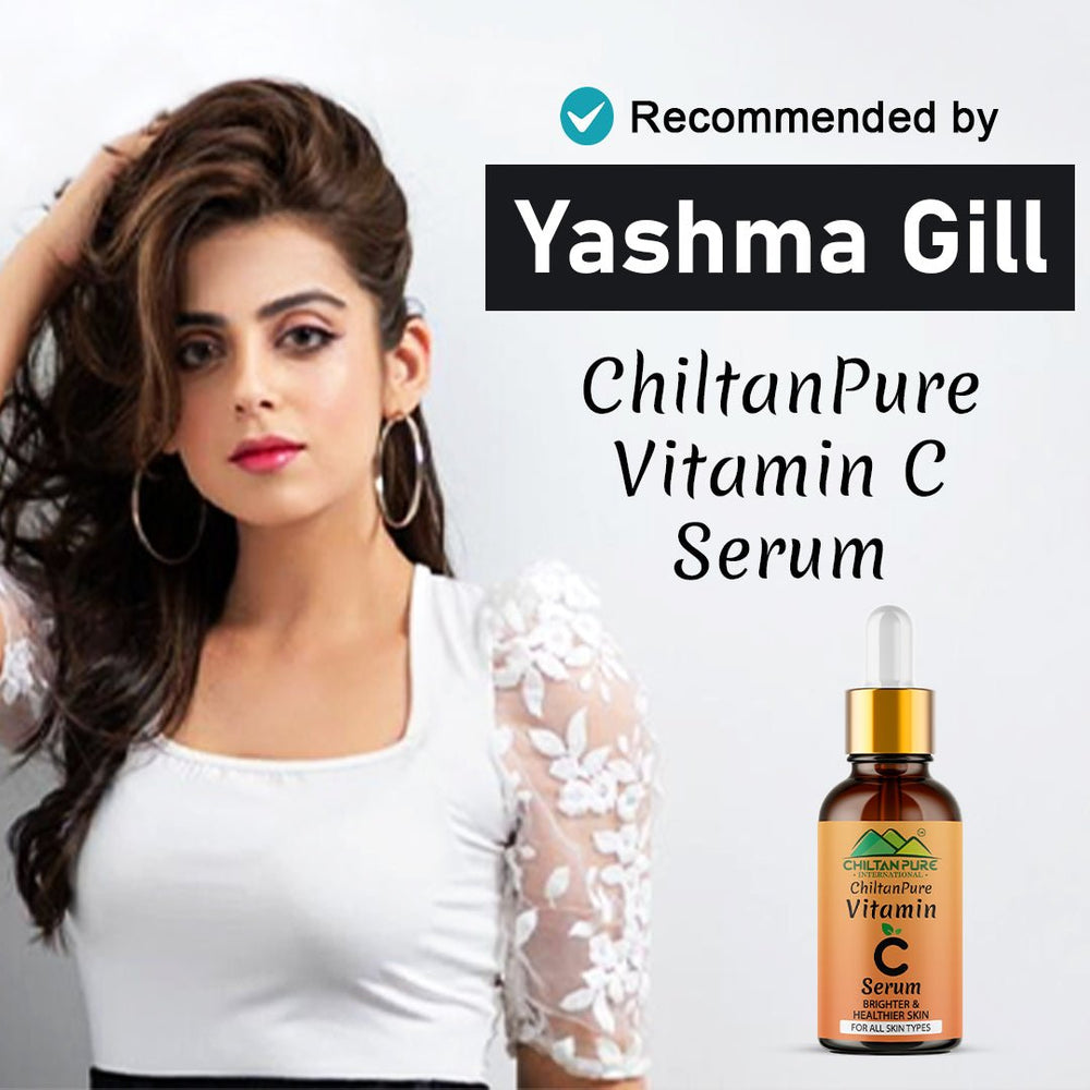 Vitamin C Serum 🍊 for Face -Best for Reducing Wrinkles, lines & Dark Circles also Promotes Shiny and Healthier Skin - ChiltanPure