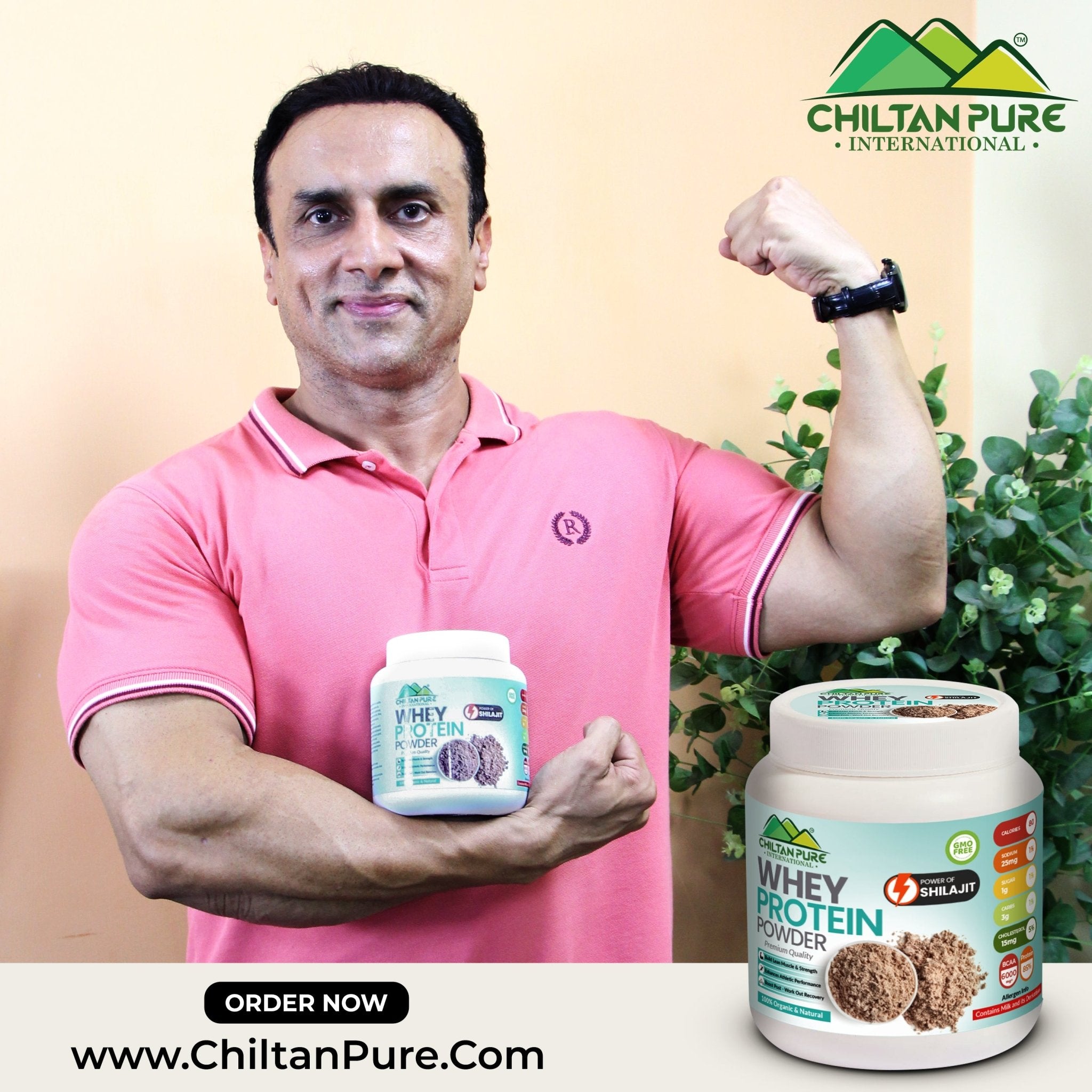 Whey Protein Powder - Power OF Shilajit, Build Lean Muscle & Strength, Enhances Athletic Performance, Boosts Posts Workout Recovery! - ChiltanPure