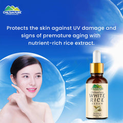White Rice Serum – Bring Dull Skin Back To The Bright Side, Improves Hyperpigmentation, Soothes Sensitive Skin, Good For Acne & Dark Spots - ChiltanPure