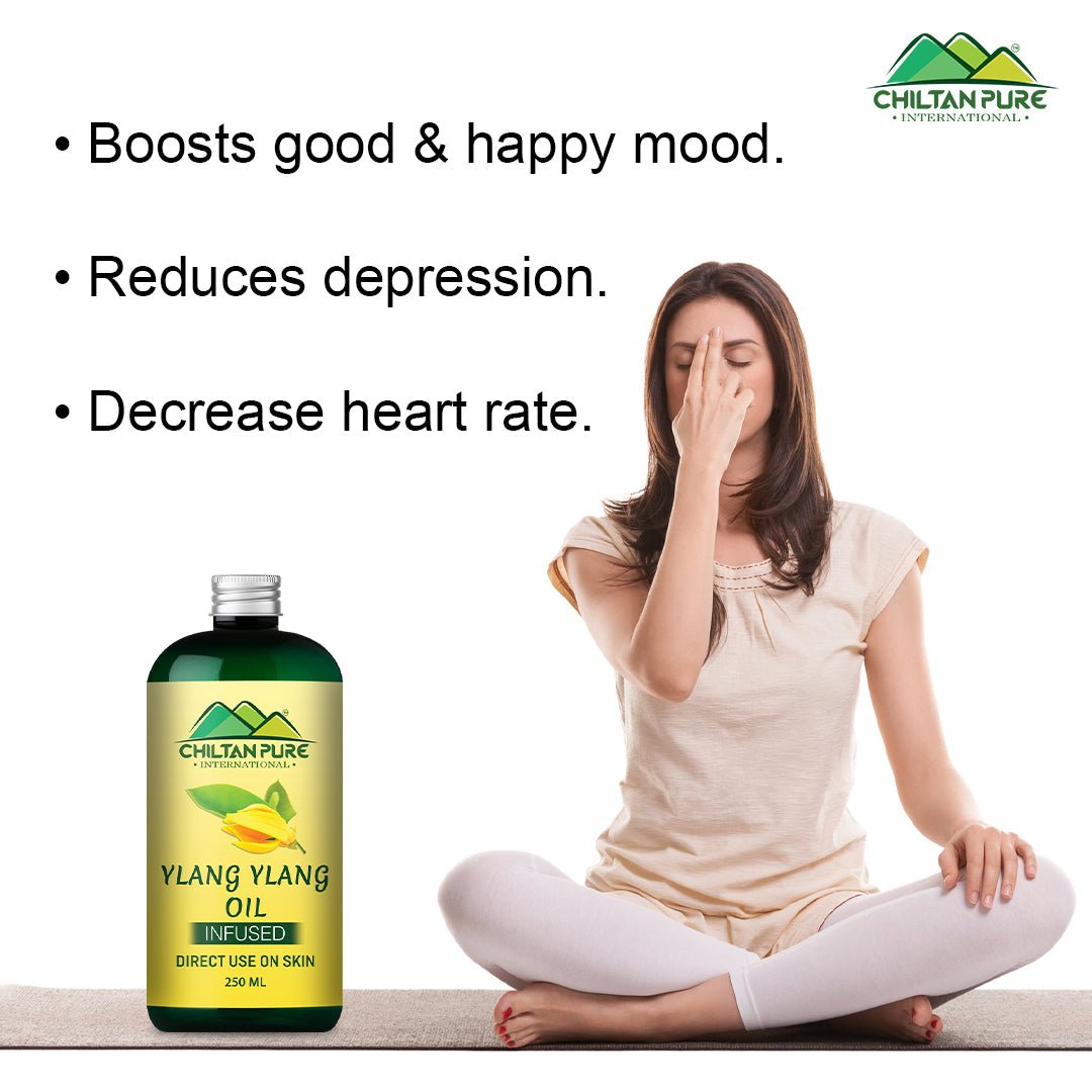 Ylang Ylang Oil - Enhances mood, improves skin health, Boosts digestion - 100% pure organic [Infused] - ChiltanPure